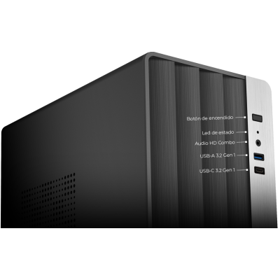 CoolBox CAJA MATX M870 USB-C 3.2 GEN1 FTE.500W BASIC500GR 0.8MM