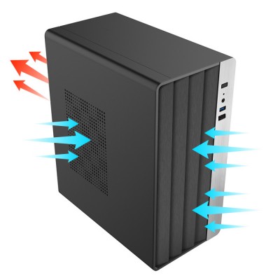 CoolBox CAJA MATX M870 USB-C 3.2 GEN1 FTE.500W BASIC500GR 0.8MM
