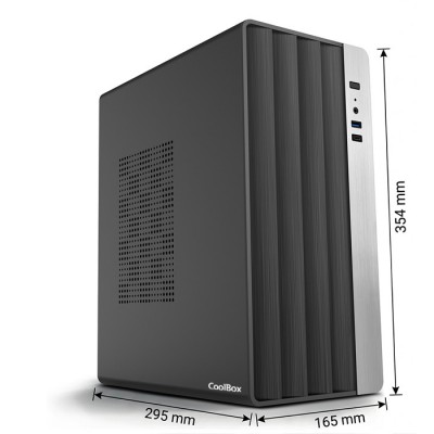 CoolBox CAJA MATX M870 USB-C 3.2 GEN1 FTE.500W BASIC500GR 0.8MM