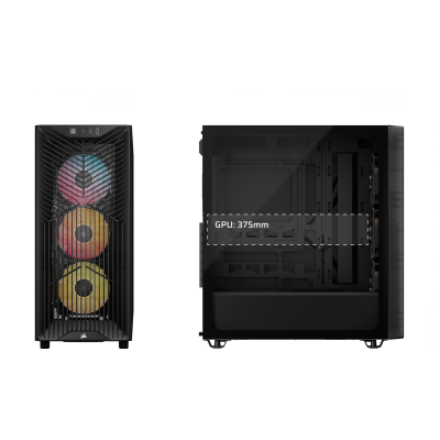 Corsair 3200D RS ARGB Mid-Tower PC Case - Smoke Midi Tower Negro