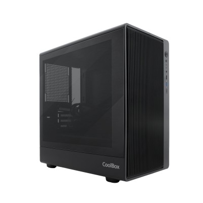 CoolBox GAMING CAJA MATX GM350 DARKFACE USB-C 3.2 GEN1 CRISTAL AHUMADO