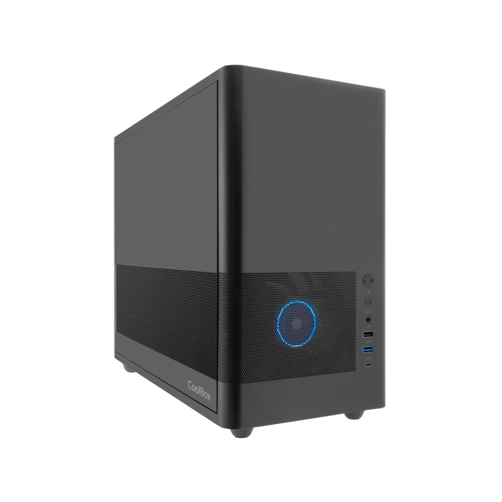CoolBox CAJA MATX MP2 NEGRA USB-C 3.2 GEN1 VENTILADOR 120 PWM FULL METAL SFTE