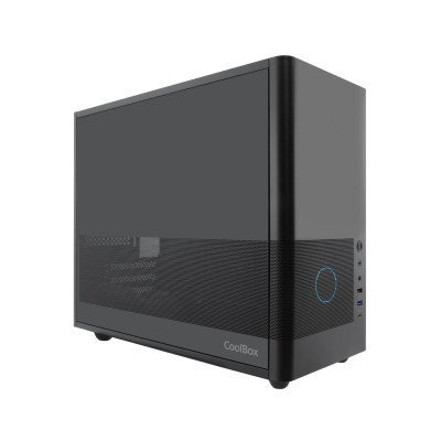 CoolBox CAJA MATX MP2 NEGRA USB-C 3.2 GEN1 VENTILADOR 120 PWM FULL METAL SFTE