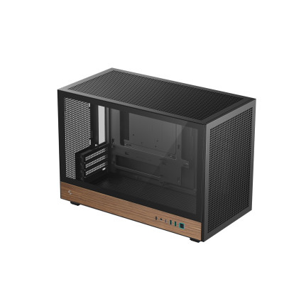 DeepCool CH260 WOOD Micro Torre Negro, Madera