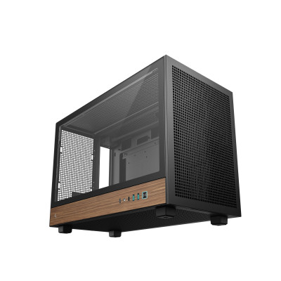 DeepCool CH260 WOOD Micro Torre Negro, Madera