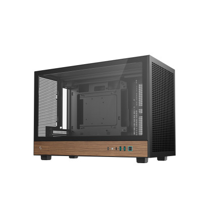 DeepCool CH260 WOOD Micro Torre Negro, Madera