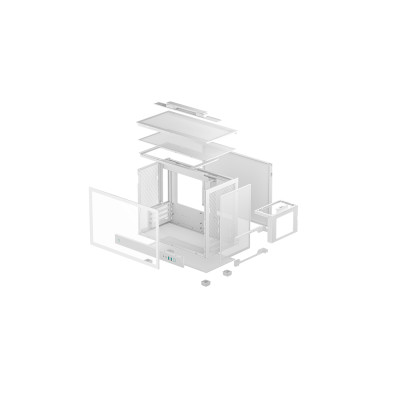 DeepCool CH160 PLUS WH Small Form Factor (SFF) Blanco