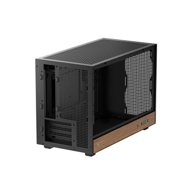 DeepCool CH260 WOOD Micro Torre Negro, Madera