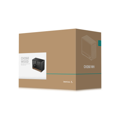 DeepCool CH260 WOOD Micro Torre Negro, Madera