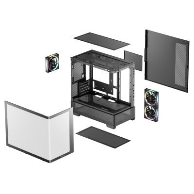 DeepCool CG380U 3F Torre Negro