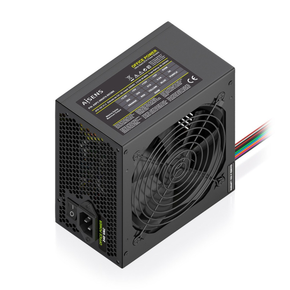 AISENS Fuente Alimentacion ATX 500W OEM, Negra