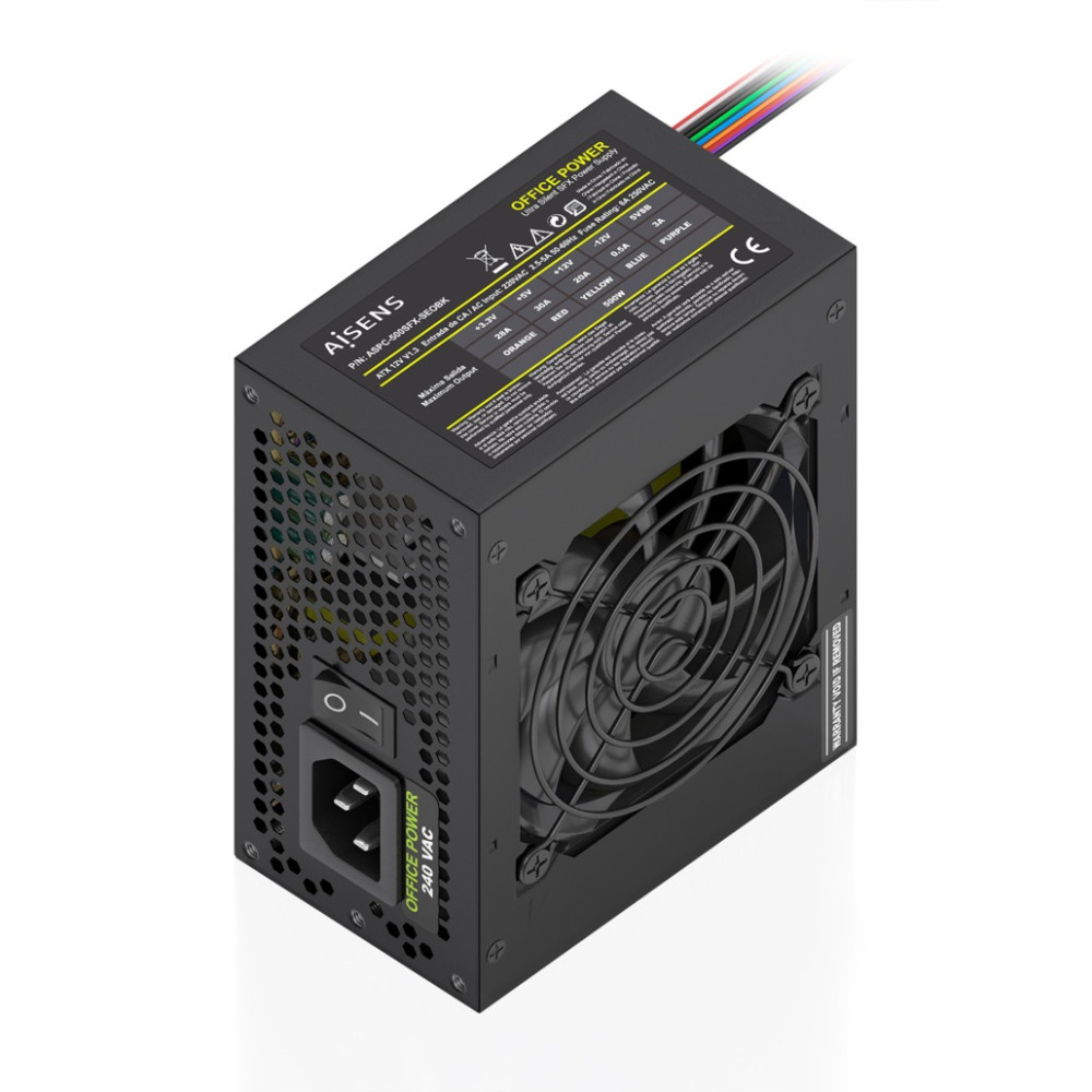 AISENS Fuente Alimentacion SFX 500W OEM, Negra