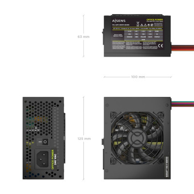 AISENS Fuente Alimentacion SFX 500W OEM, Negra