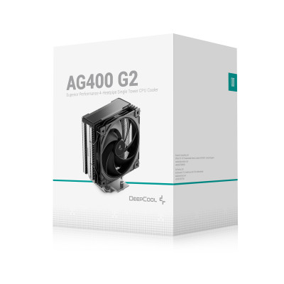 DeepCool AG400 G2 Procesador Refrigerador de aire 12 cm Negro
