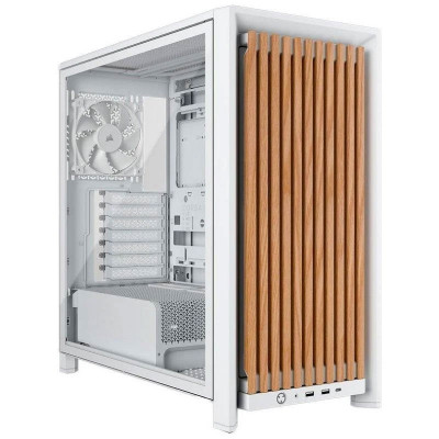 Corsair FRAME 4000D WOOD RS Midi Tower Madera, Blanco