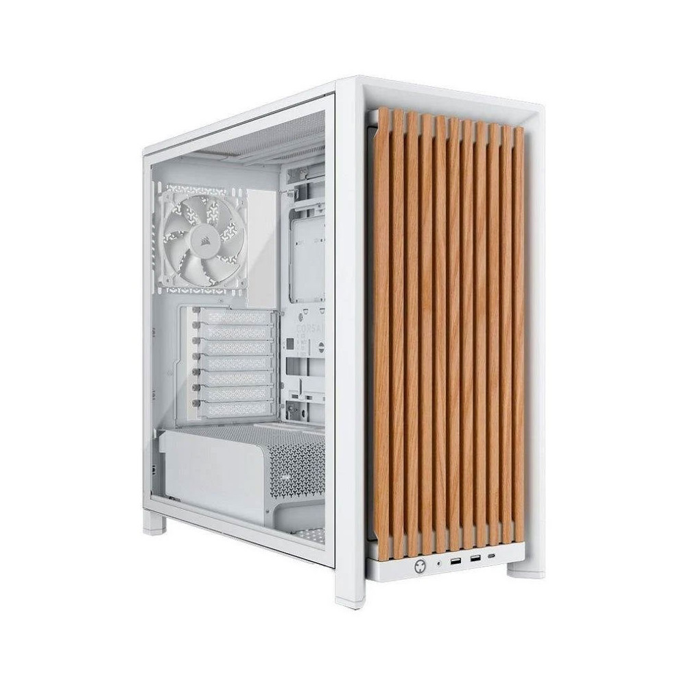 Corsair FRAME 4000D WOOD RS Midi Tower Madera, Blanco