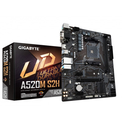 GIGABYTE Placa base A520M S2H - Soporta CPUs AMD Ryzen