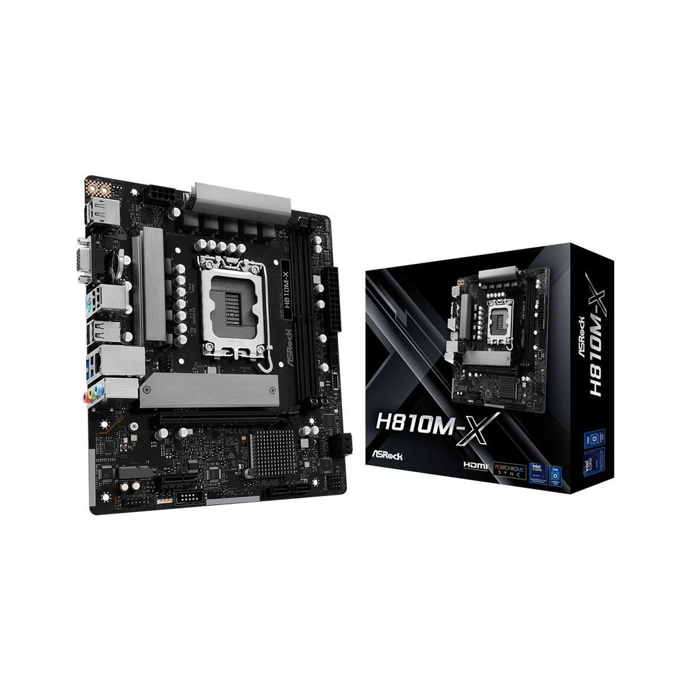 Asrock H810M-X Intel H810 LGA 1851 (Socket V1) micro ATX