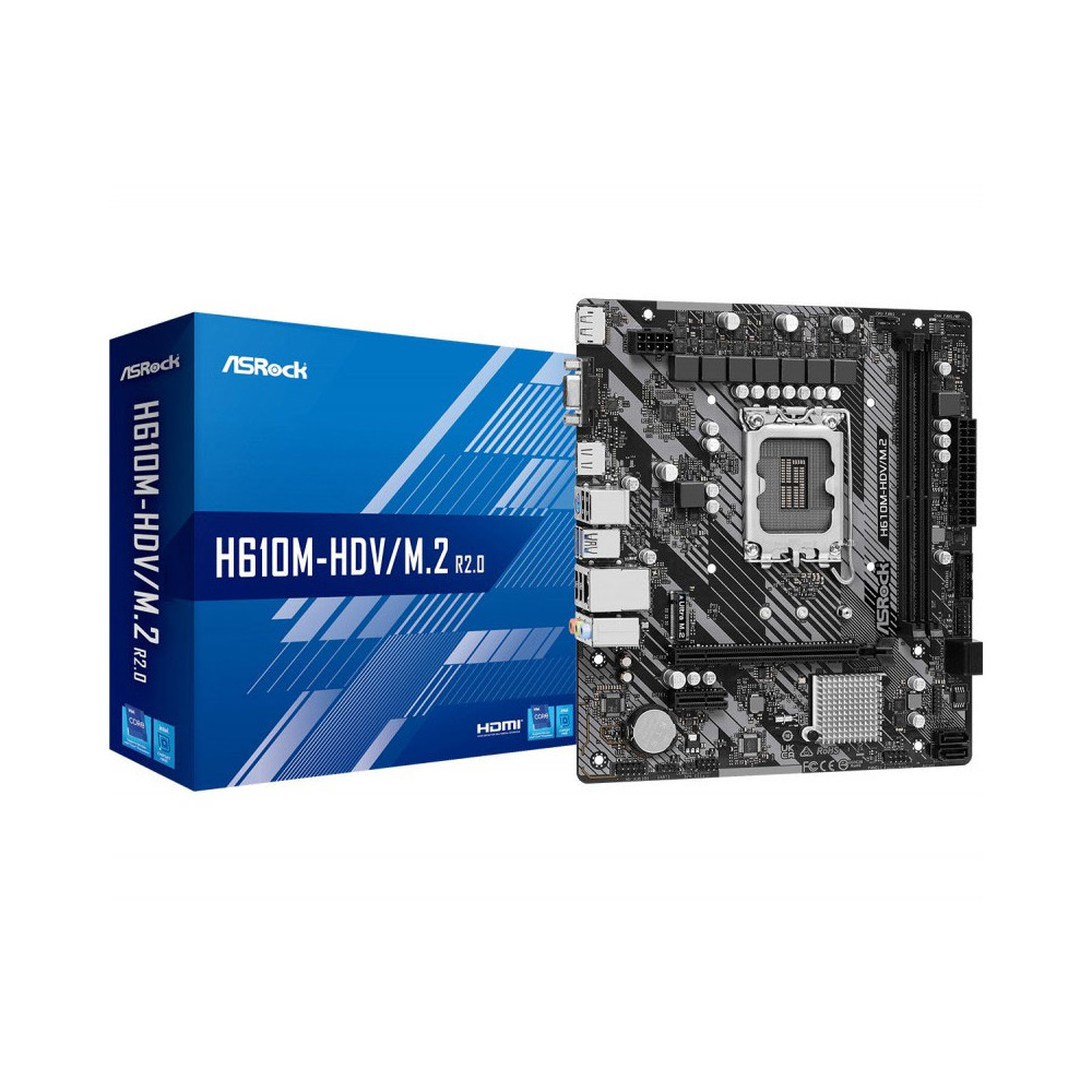 Asrock H610M-HDVM.2 R2.0 Intel H610 LGA 1700 micro ATX