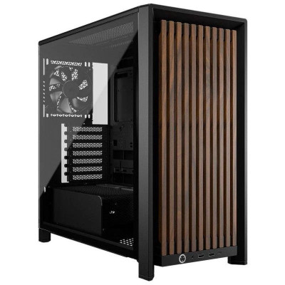 Corsair FRAME 4000D WOOD RS Midi Tower Negro, Madera