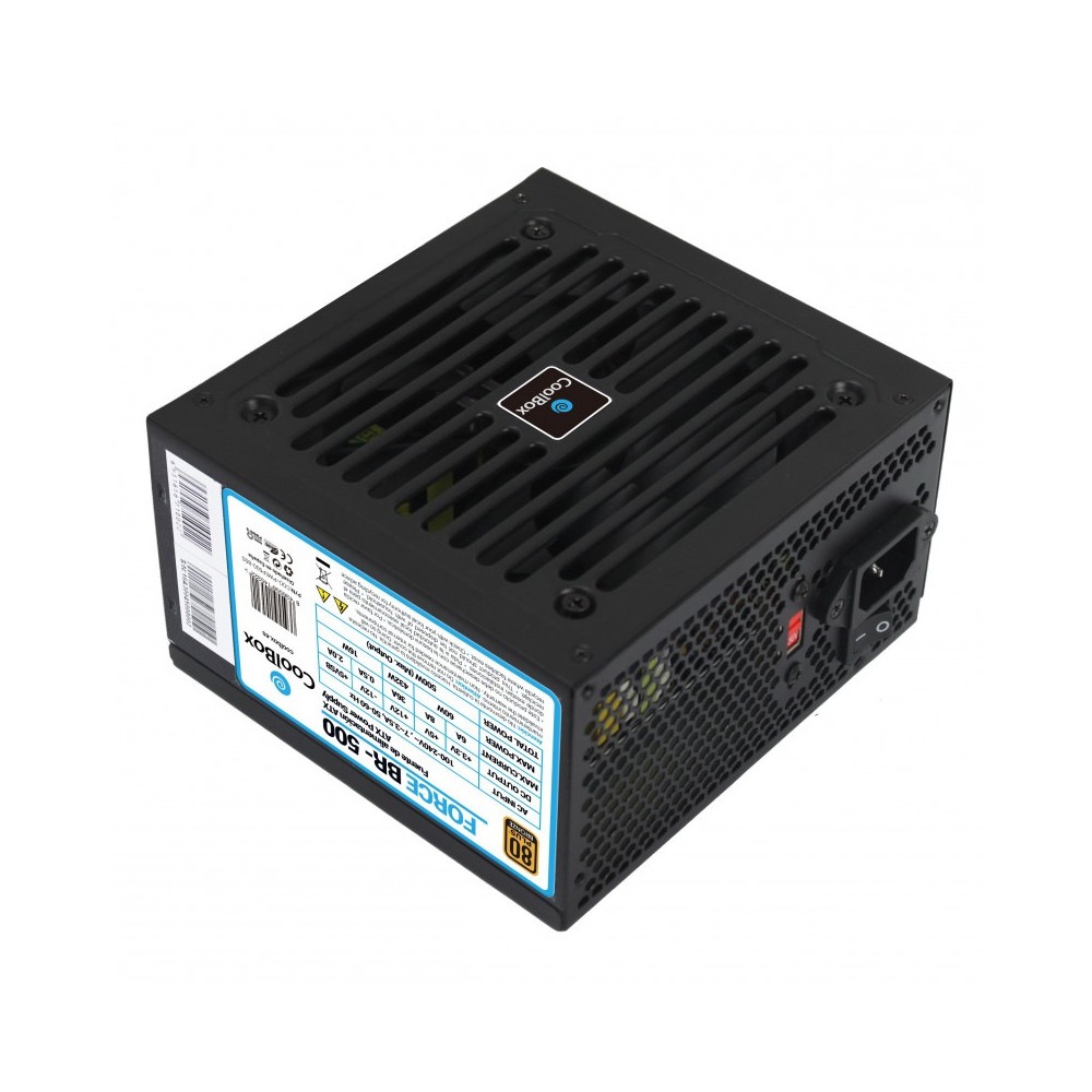 CoolBox Force BR-500 unidad de fuente de alimentación 500 W 20+4 pin ATX ATX Negro