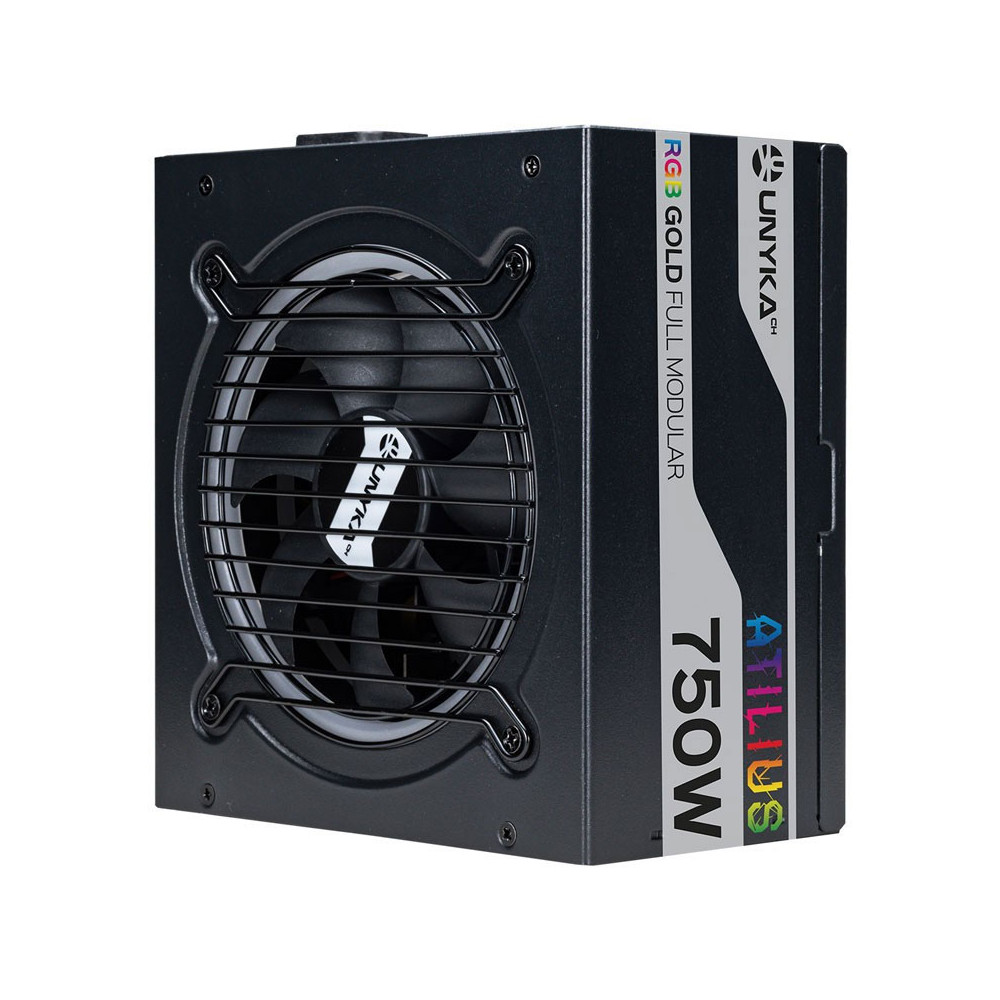 UNYKAch ATX Atilus RGB Black 750W unidad de fuente de alimentación 20+4 pin ATX Negro