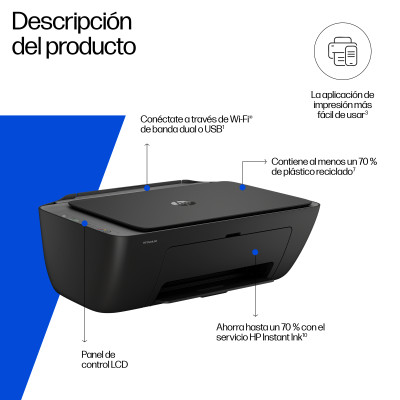 HP DeskJet 2920 Inalámbrico All-in-One Color Impresora, Instant Ink