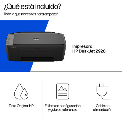 HP DeskJet 2920 Inalámbrico All-in-One Color Impresora, Instant Ink