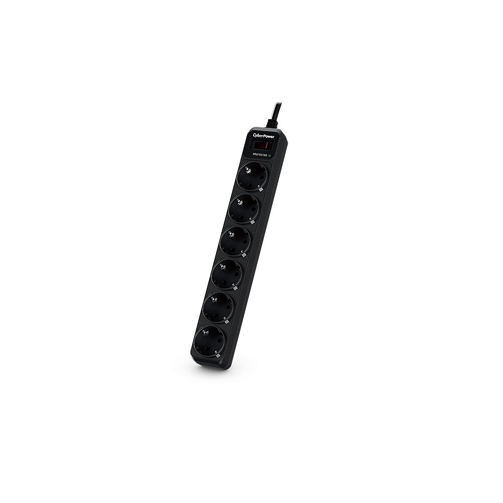 CyberPower B0620SC0-DE limitador de tensión Negro 6 salidas AC 200 - 250 V 1,8 m