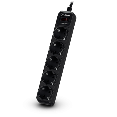 CyberPower B0520SC0-DE limitador de tensión Negro 5 salidas