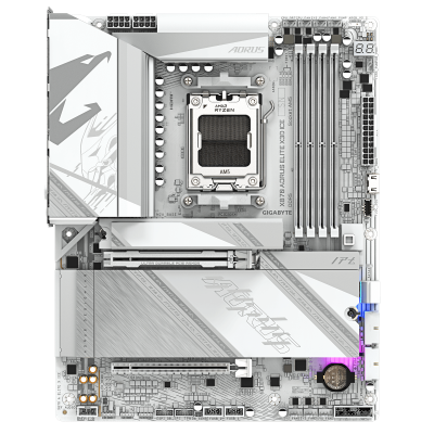GIGABYTE X870 AORUS ELITE X3D ICE Placa Base - Compatible con procesadores AMD Ryzen 9000, VRM digital de 16+2+2 fases, hasta 9