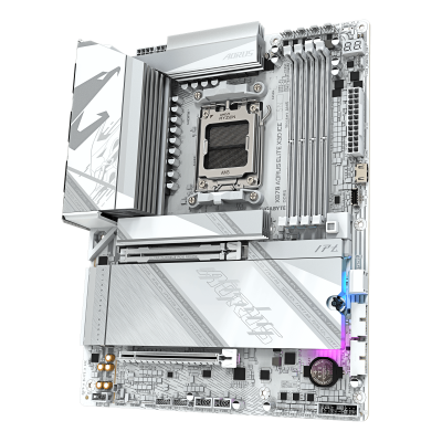GIGABYTE X870 AORUS ELITE X3D ICE Placa Base - Compatible con procesadores AMD Ryzen 9000, VRM digital de 16+2+2 fases, hasta 9