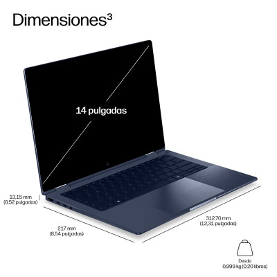 HP EliteBook X G2i 14 inch Notebook Next Gen AI PC Wolf Pro Security Edition Copilot+ PC Intel Core Ultra 7 356H Portátil 35,6