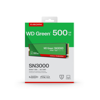 Western Digital Green WD SN3000 NVMe 500 GB M.2 PCI Express 4.0 QLC 3D NAND