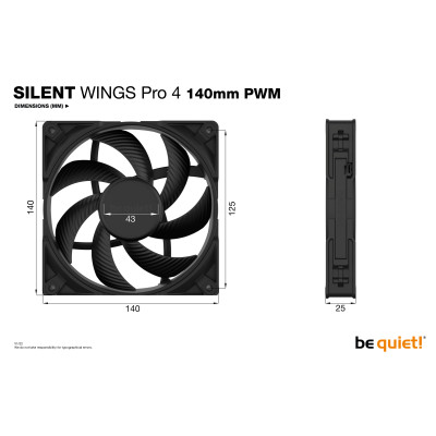 be quiet! SILENT WINGS PRO 4 | 140mm PWM Carcasa