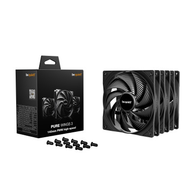 be quiet! Pure Wings 3 140mm | PWM high-speed Triple Pack Carcasa del ordenador Ventilador 14 cm Negro 3 pieza(s)