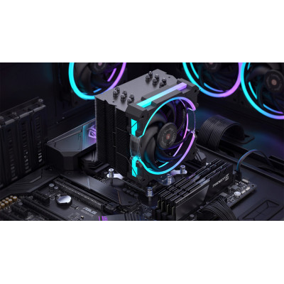CoolBox Refrigerador CPU H6 Ring ARGB