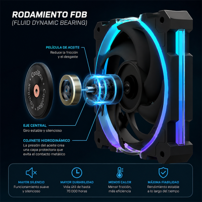 CoolBox Refrigerador CPU H6 Ring ARGB