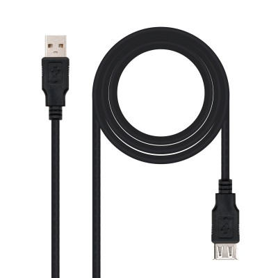 Nanocable CABLE USB 2.0, TIPO AM-AH, NEGRO, 1.8 M