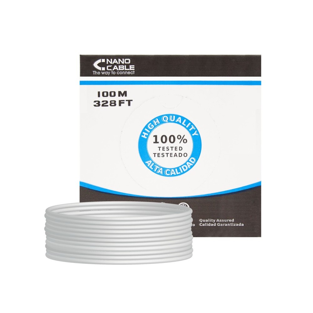 Nanocable CABLE RED RJ45 CAT.5E UTP RIGIDO AWG24, 100 M