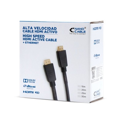 Nanocable CABLE HDMI V1.4 (ALTA VELOCIDAD  HEC) CON REPETIDOR, AM-AM, 25 M